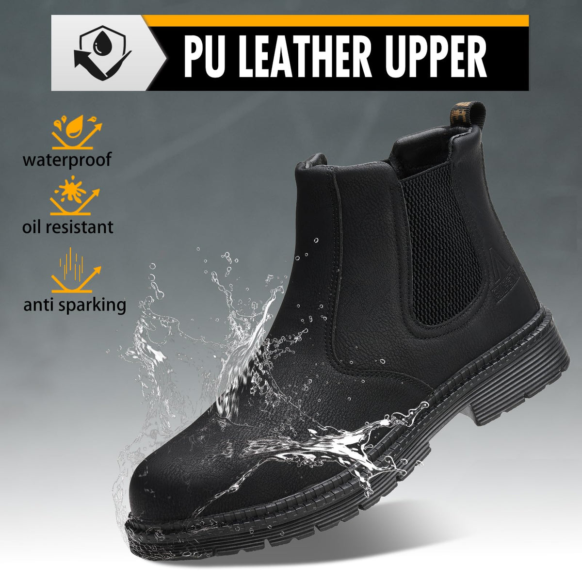 Slip On Steel Toe Work Boots N524