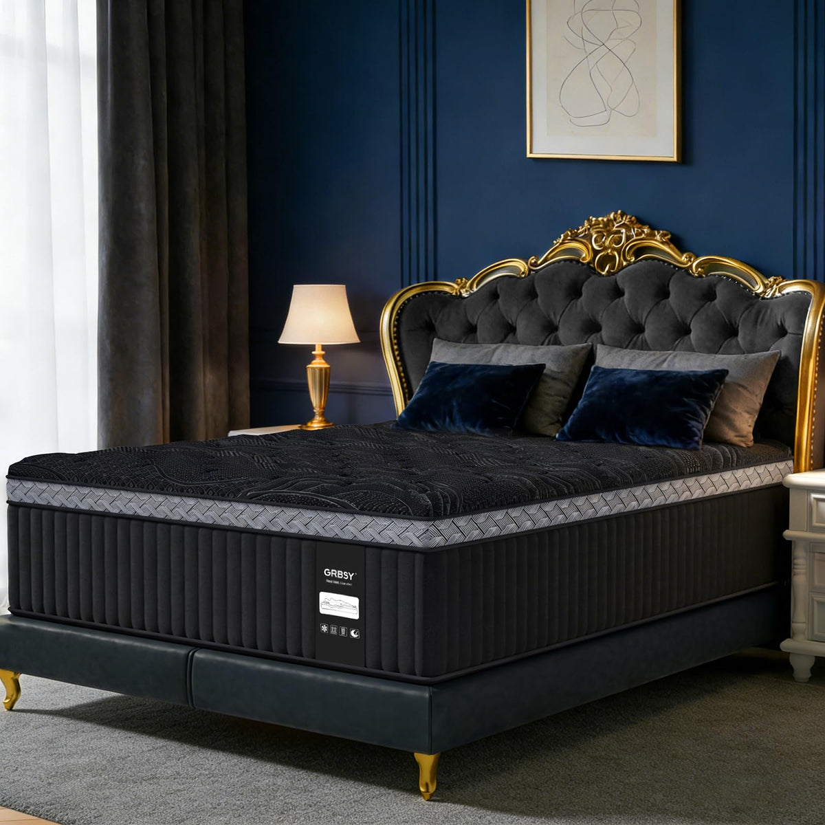 16 Inch Queen Size Hybrid Mattress in a Box N68617