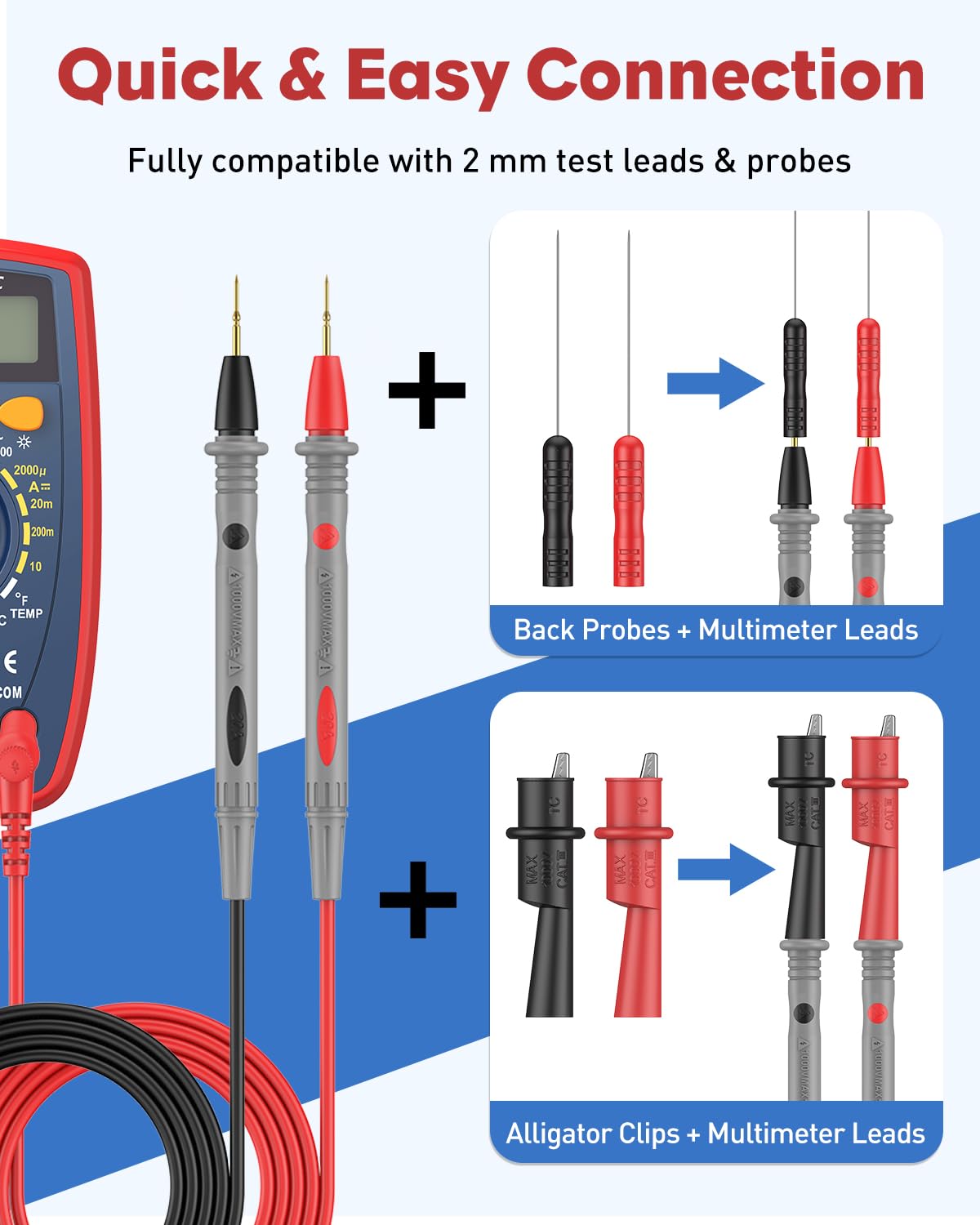 11 Pcs Multimeter Test Leads Kit T5852