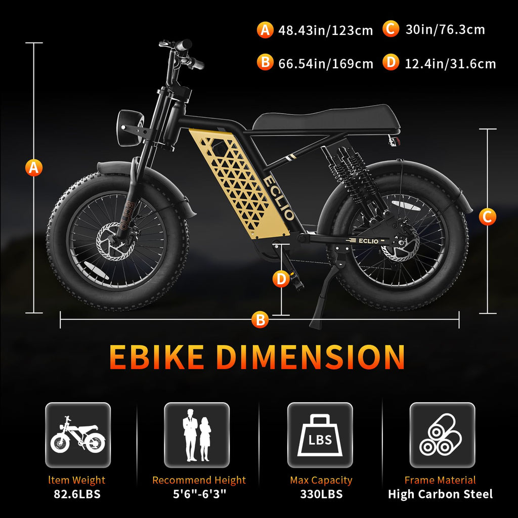 Peak 1200W 20MPH 48V 13Ah Electric Bike N99072