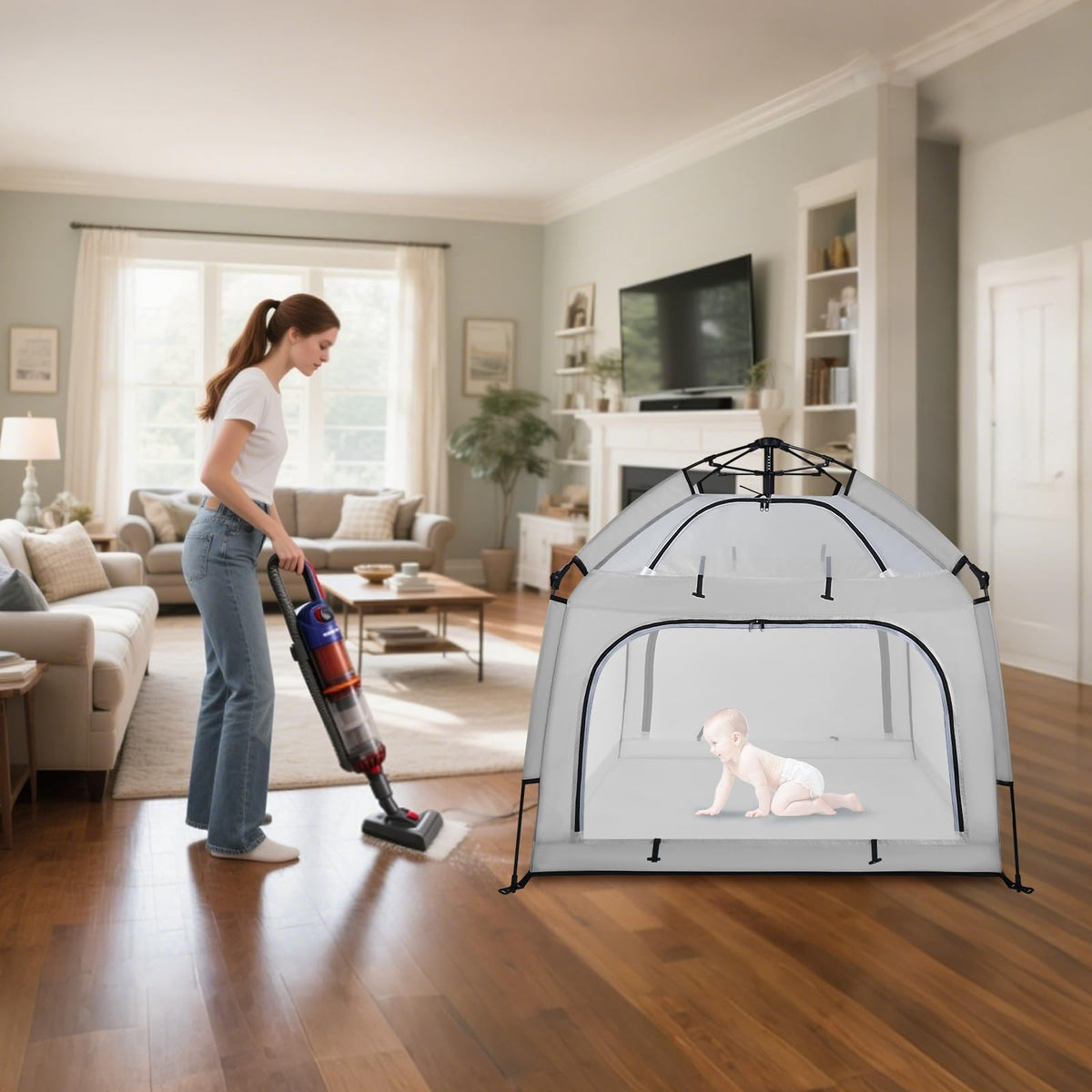 Baby Playpen with Canopy M6150