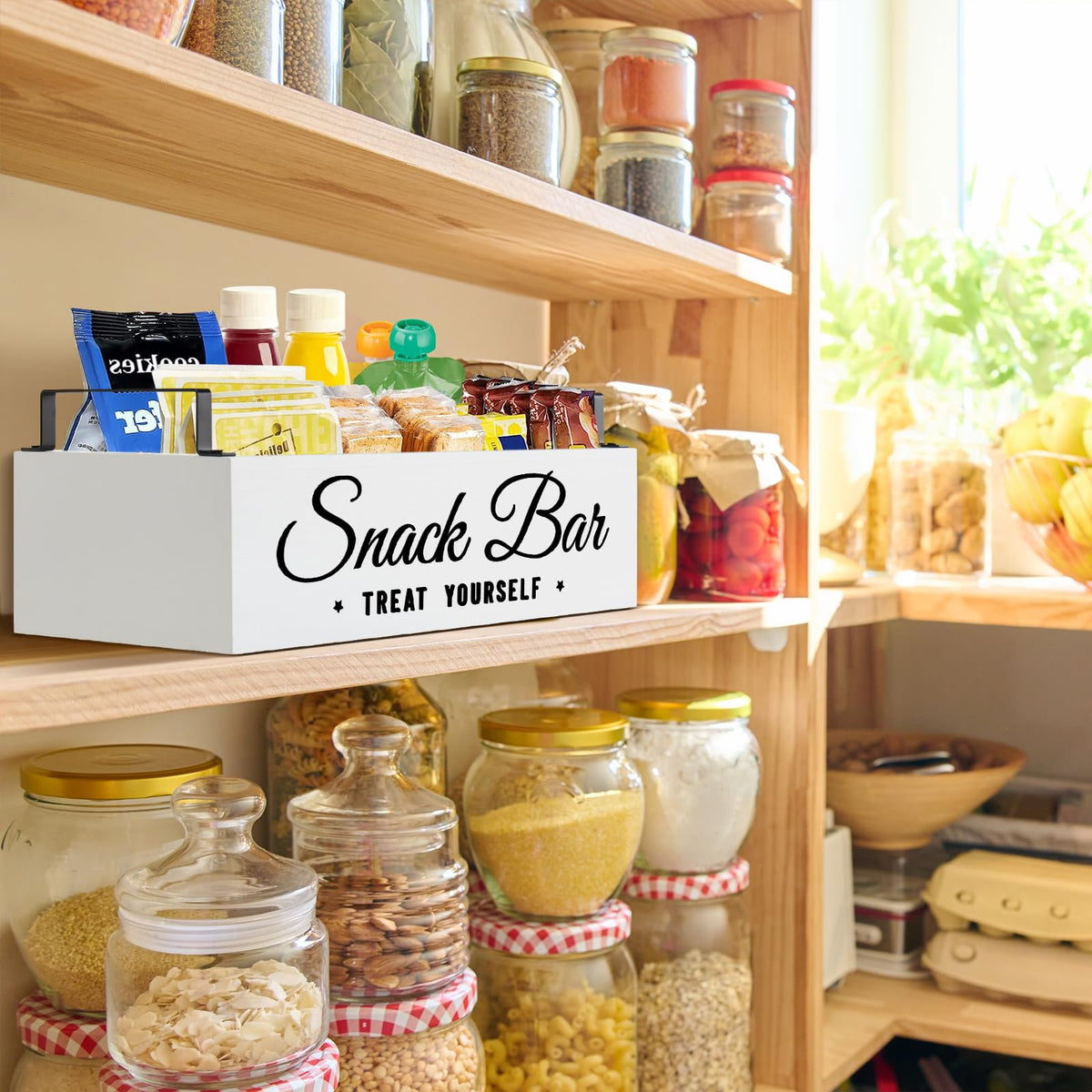 Wood 4 Compartment Snack Organizer G138896