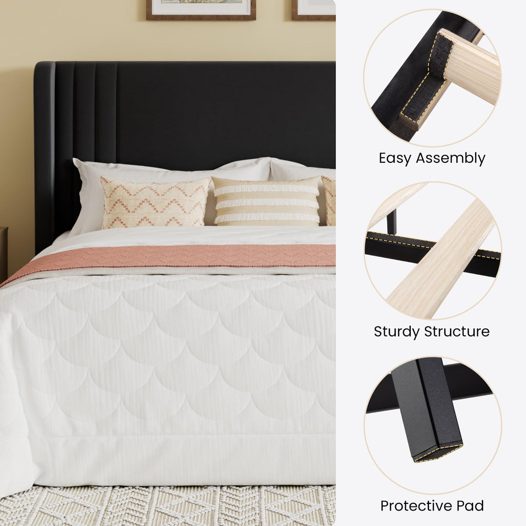 Queen Velvet Upholstered Bed Frame P410347