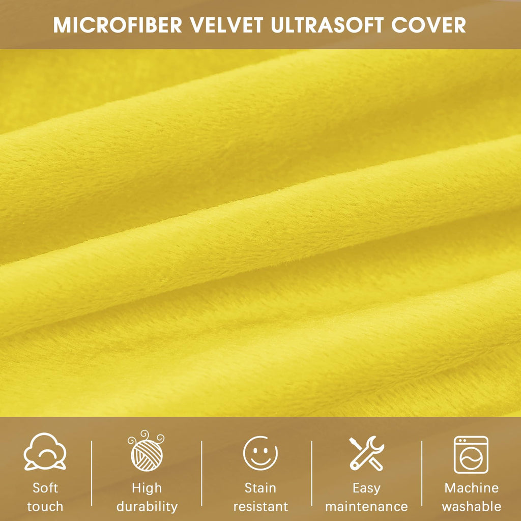 Yellow 3 ft Memory Foam Bean Bag Chair W701