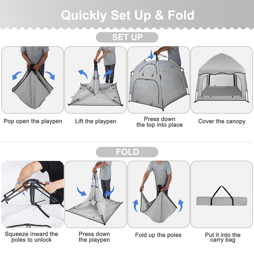 Baby Playpen with Canopy M6150