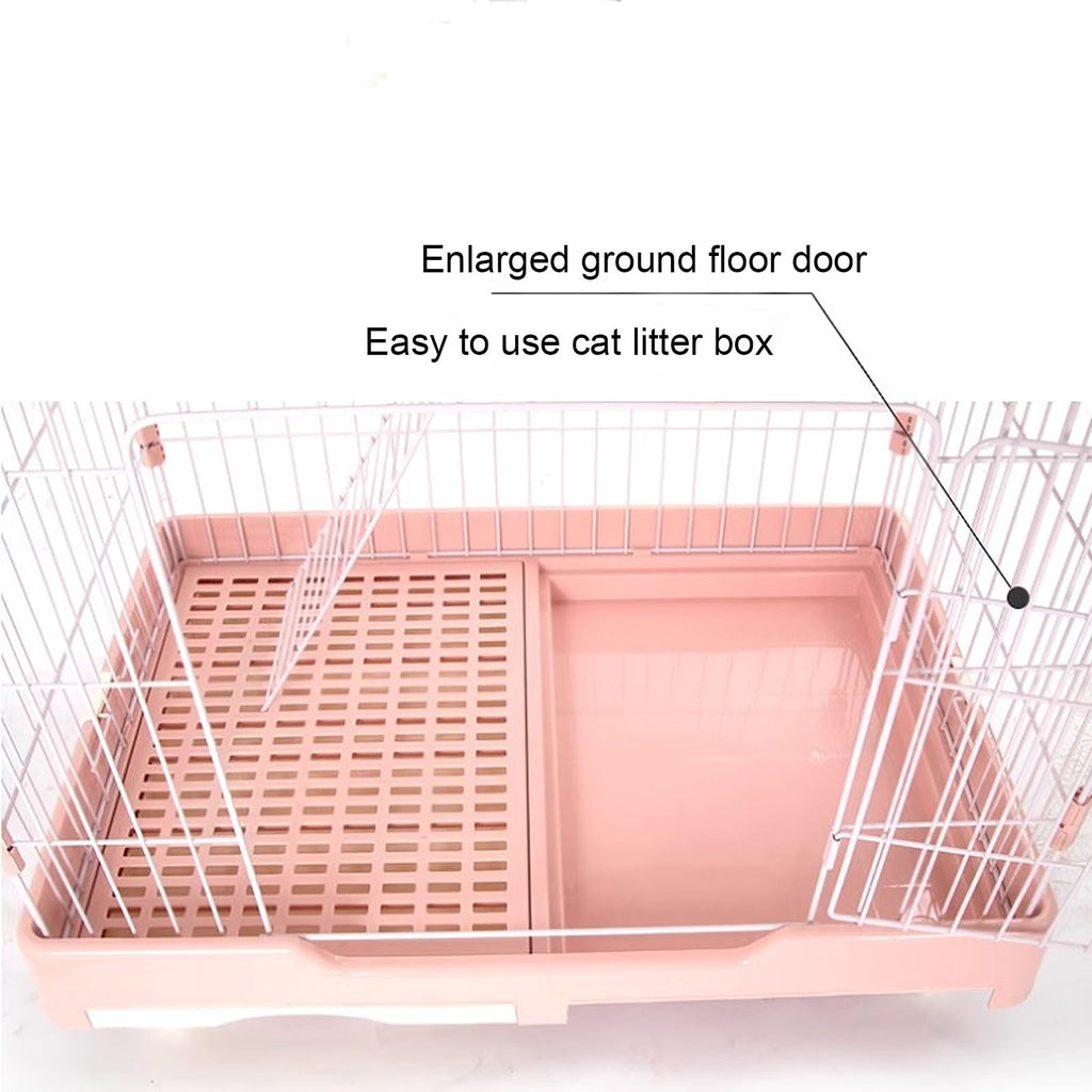 4 Tier Detachable Metal Cat Cage with Hammock Q32587