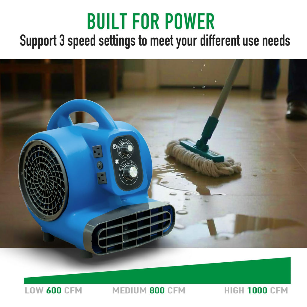 1/4 HP 1000 CFM Portable Floor Blower Fan K847774