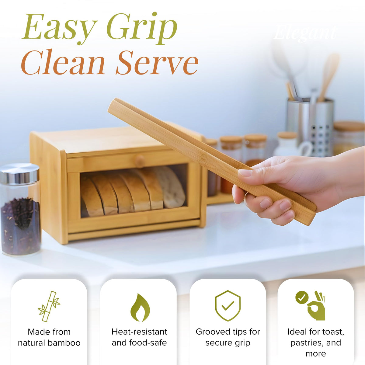 Bamboo Bread Box with Lid D77671