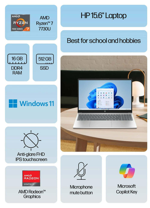 15.6in Touch Laptop Ryzen 7 16GB 512GB SSD C790242