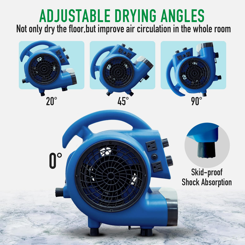 1/4 HP 1000 CFM Portable Floor Blower Fan K847774