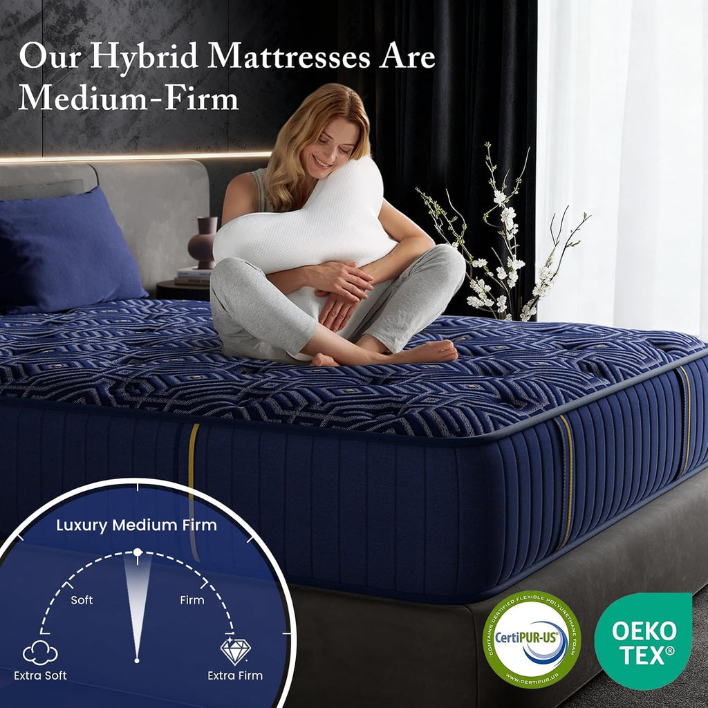 Queen 14 Inch Hybrid Gel Memory Foam Mattress in a Box L974610