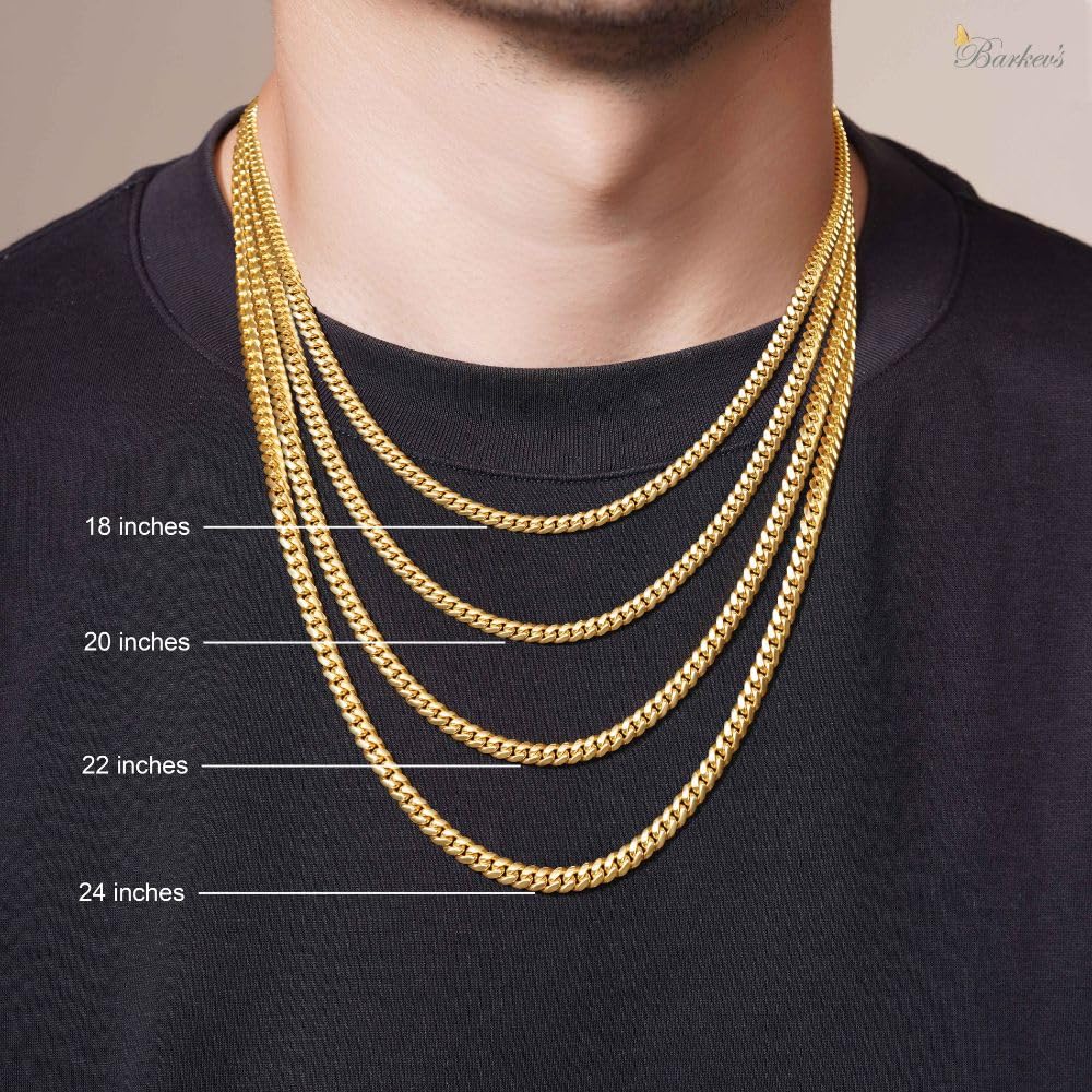 5.5mm Gold Vermeil Sterling Silver Cuban Link Chain Necklace G84732