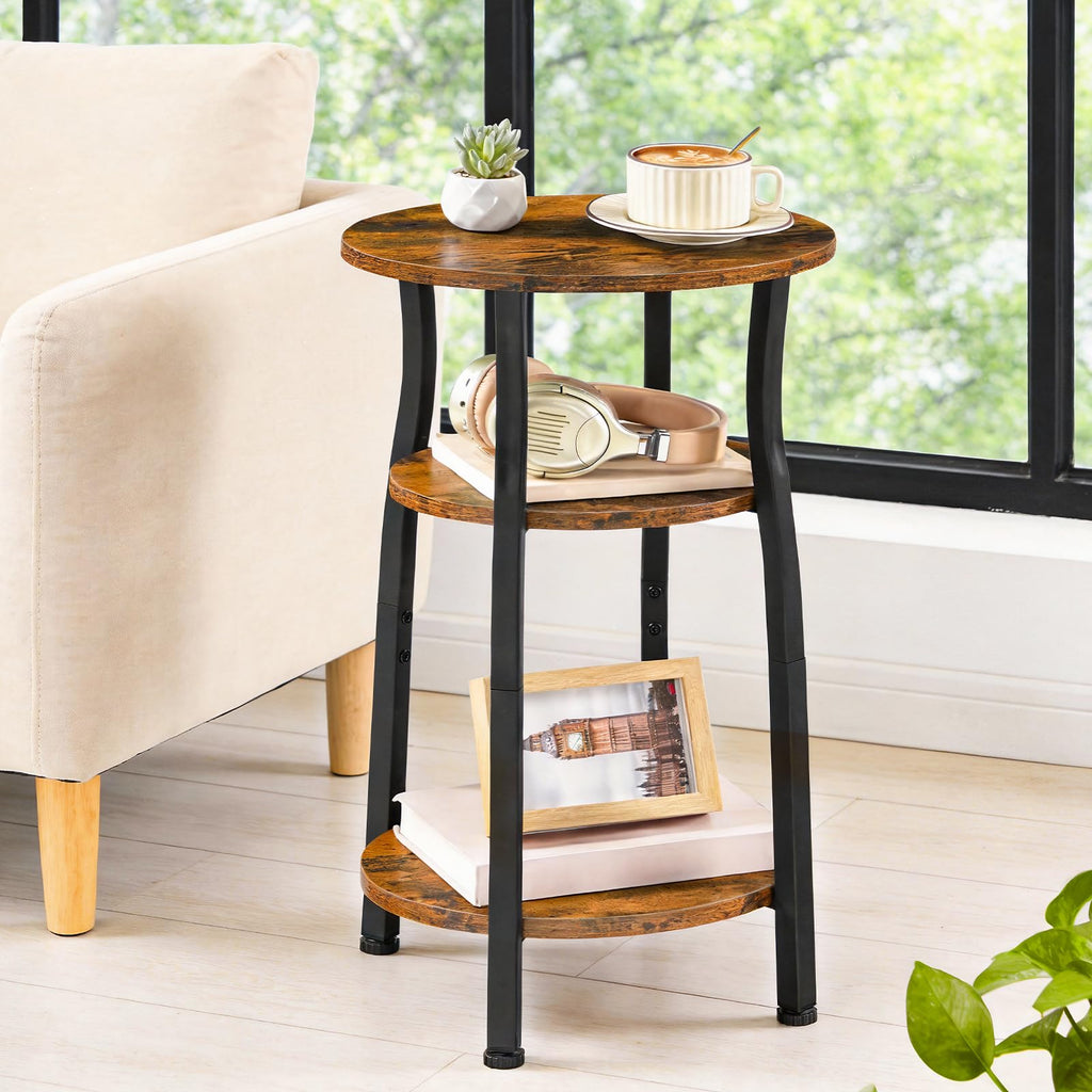 Small Round 3-Tier Storage Side Table Z530