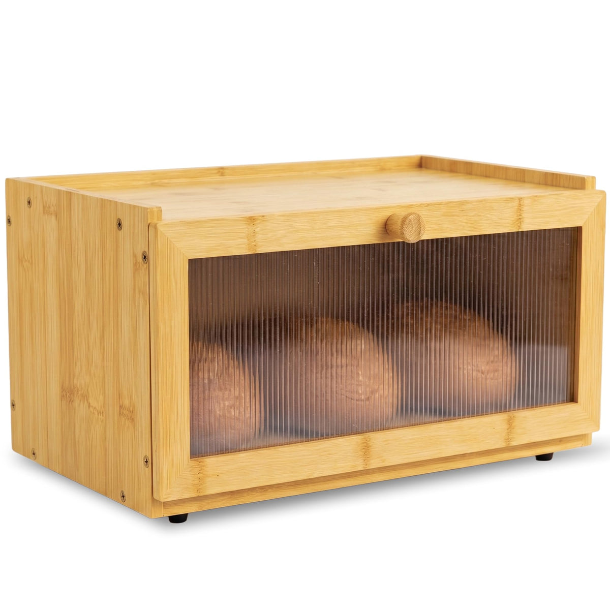 Bamboo Bread Box with Acrylic Window C659