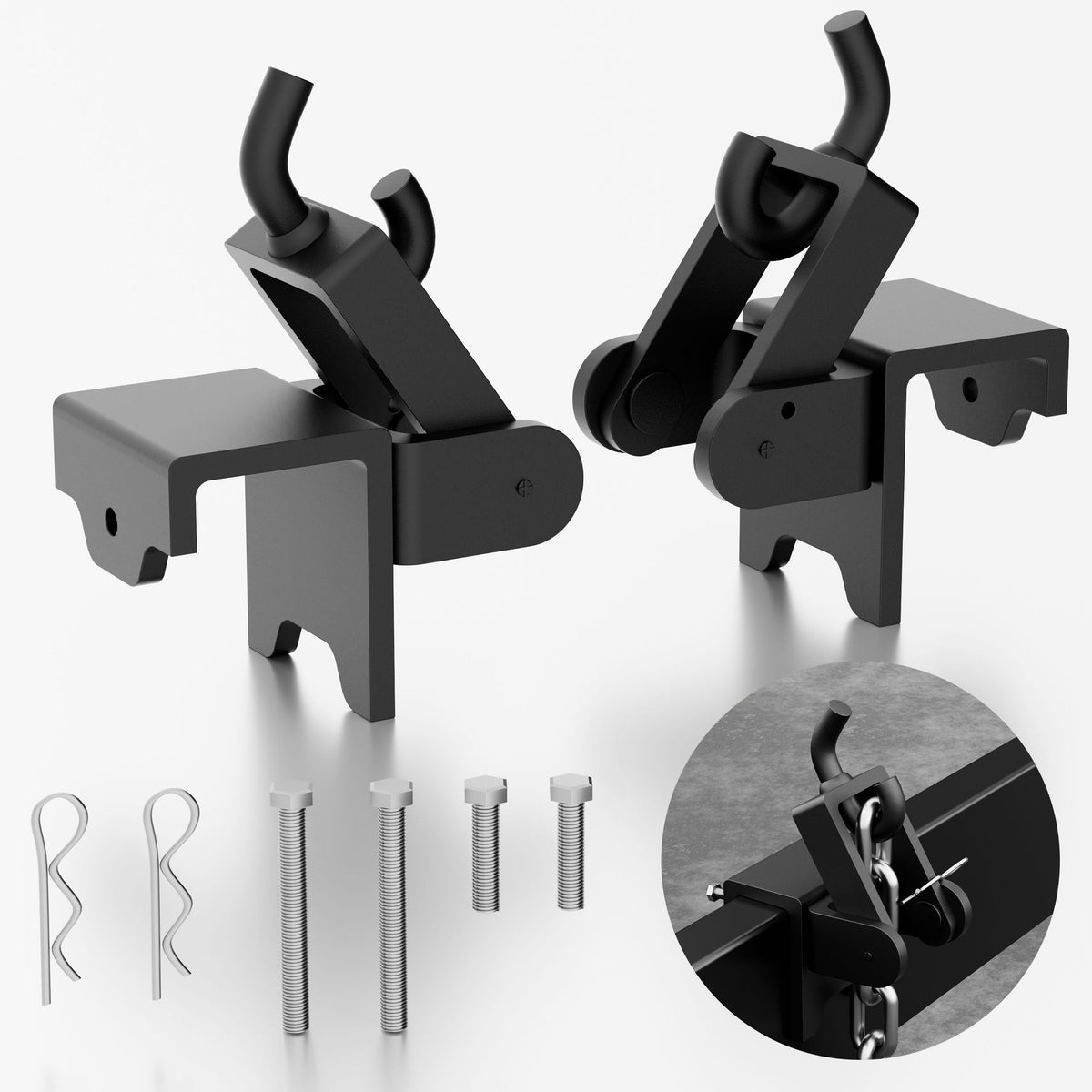 Black 2 Pack Heavy Duty Steel Weight Distribution Hitch Brackets S793468