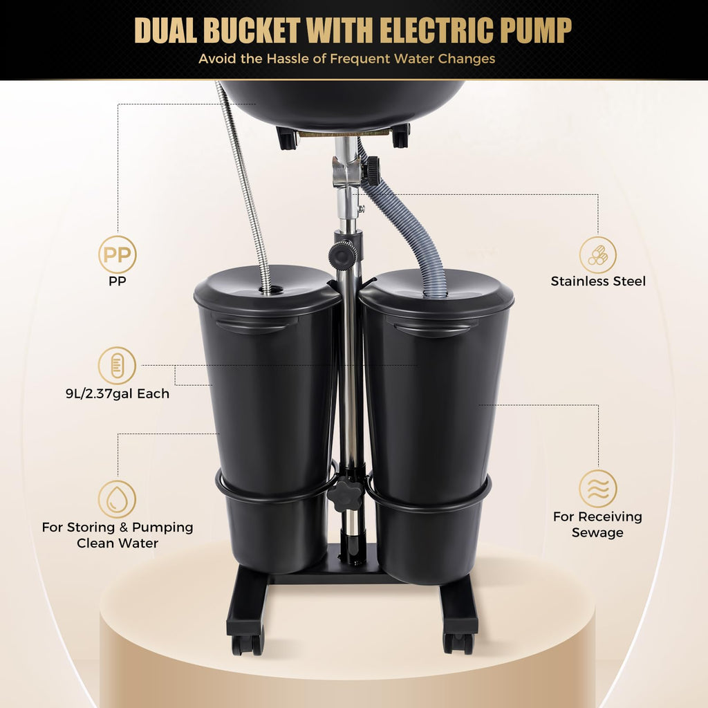 Portable Shampoo Bowl with Electric Pump D3405