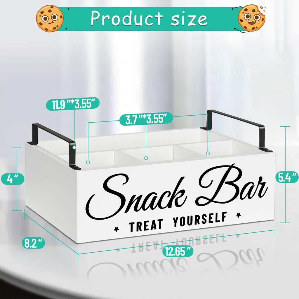 Wood 4 Compartment Snack Organizer G138896
