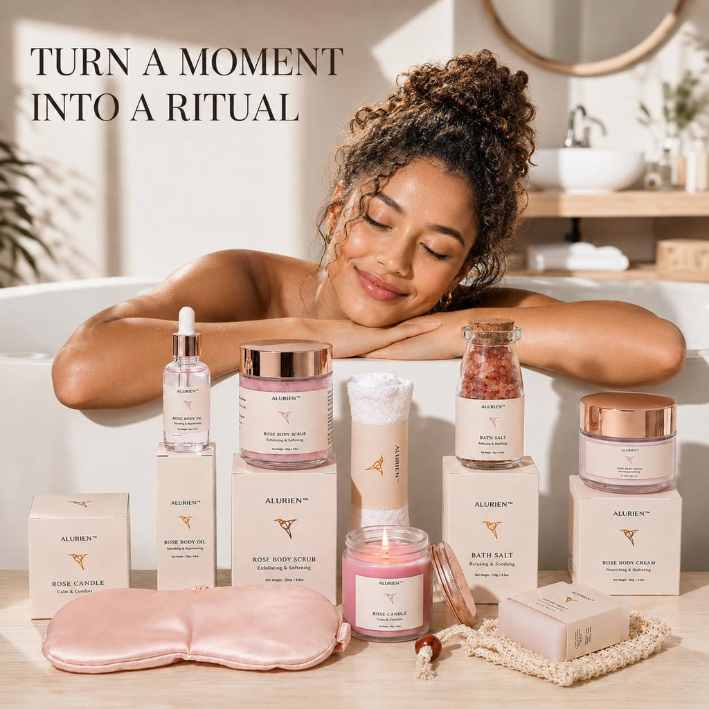 Rose 11-Piece Bath & Body Gift Set D8428