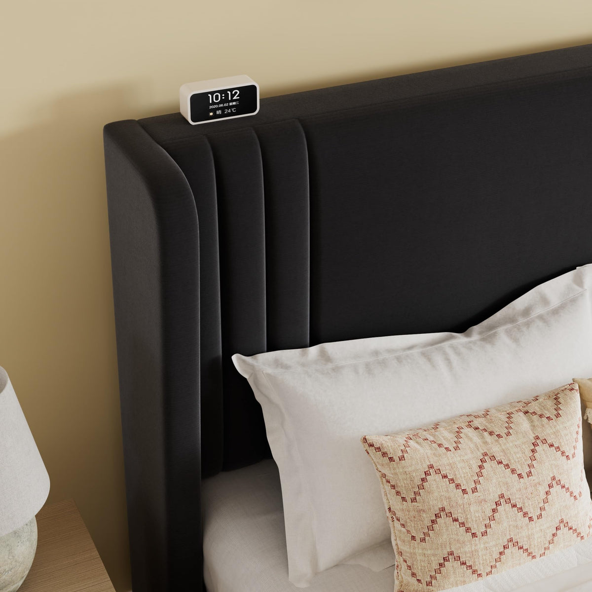 Queen Velvet Upholstered Bed Frame P410347