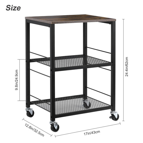 3 Tier End Table with Wheel Y128