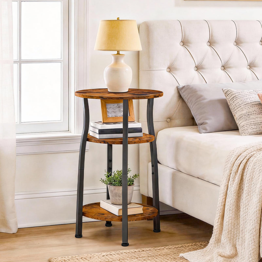 Small Round 3-Tier Storage Side Table Z530