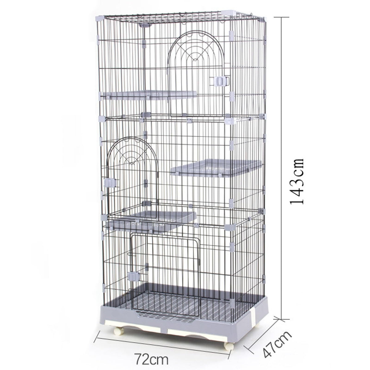 4 Tier Detachable Metal Cat Cage with Hammock Q32587