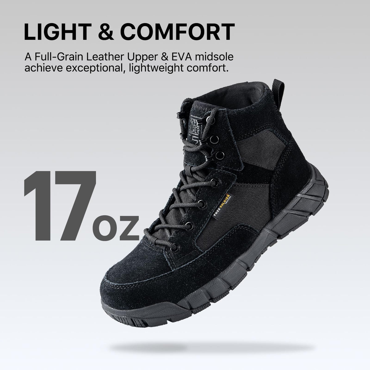 Men's 6 Inches Lightweight Waterproof Suede Leather Work Boots E25707