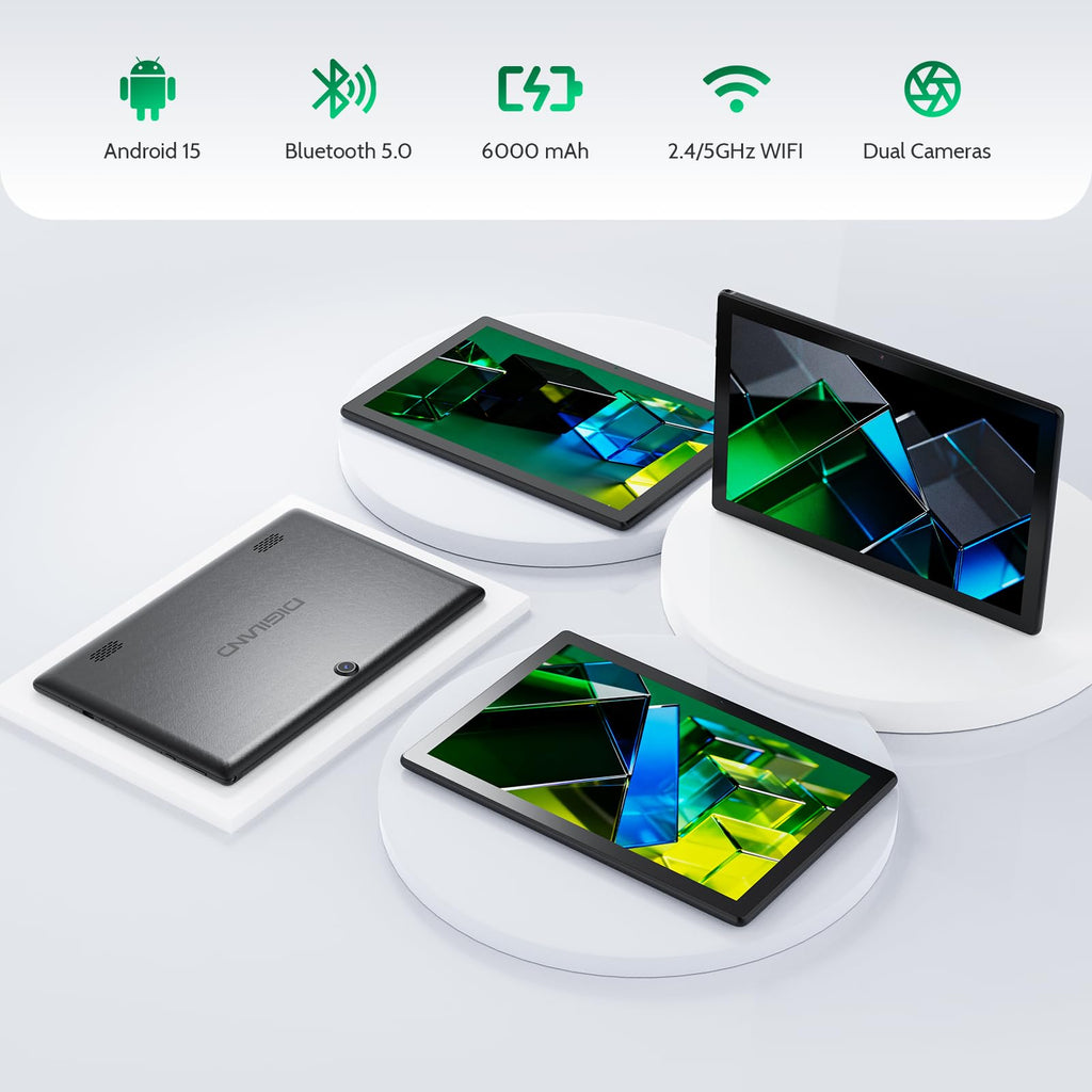 Black 10.1" Android Tablet with 6GB RAM 64GB ROM T7846