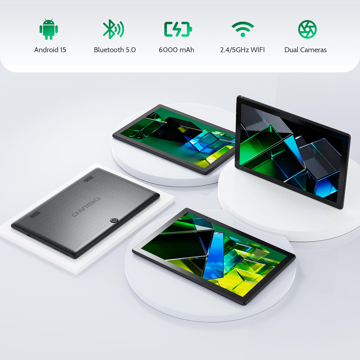 Black 10.1" Android Tablet with 6GB RAM 64GB ROM T7846