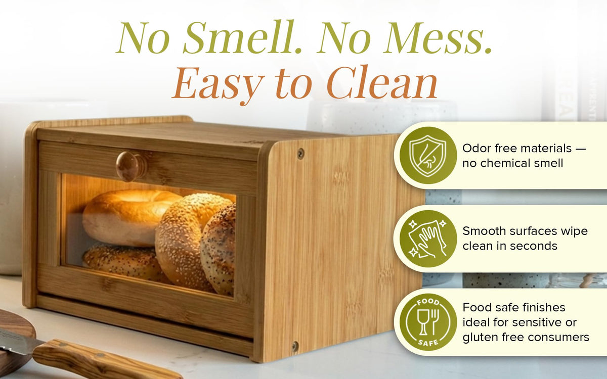 Bamboo Bread Box with Lid D77671