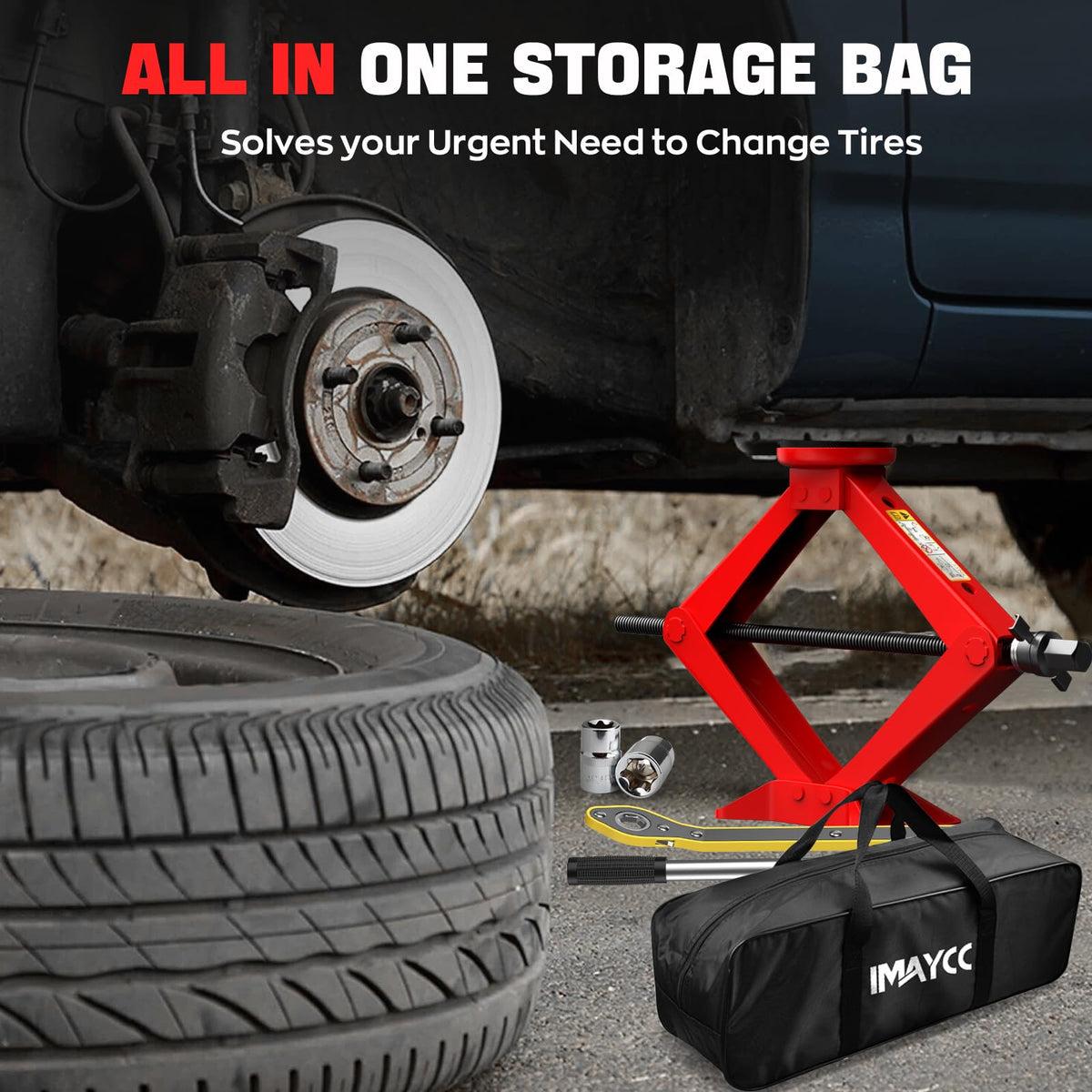 2.5 Ton Car Jack Kit with Lug Wrench Q781850