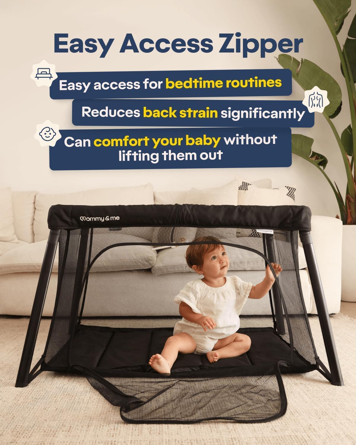 Black Travel Crib O50170