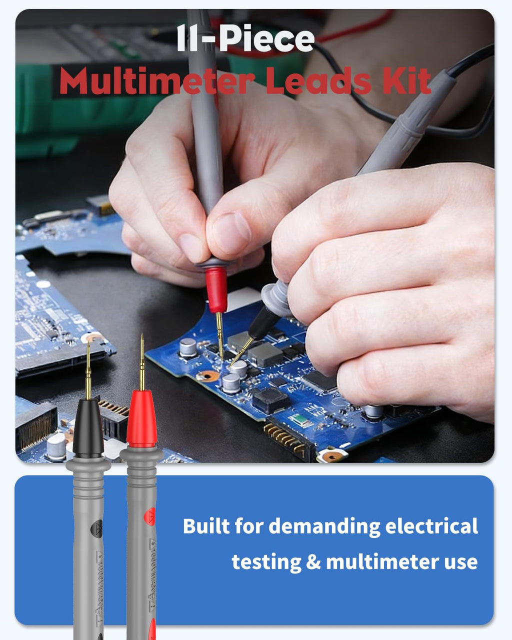 11 Pcs Multimeter Test Leads Kit T5852