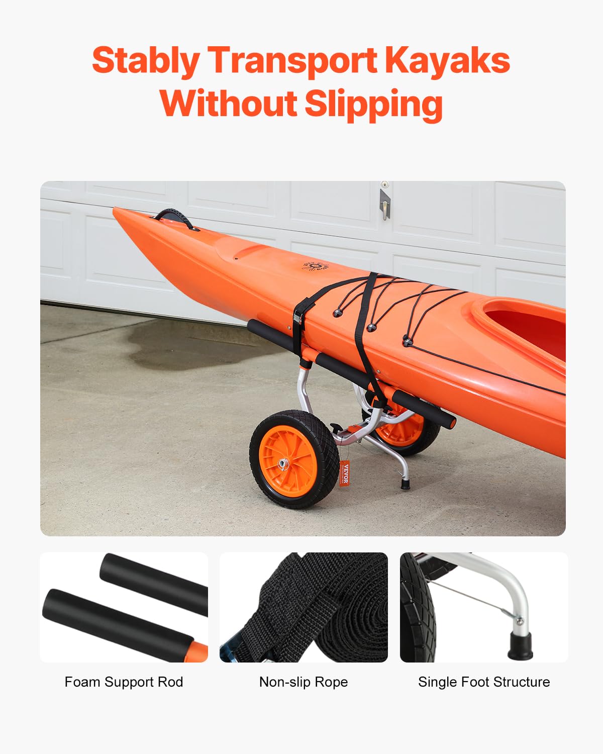 Heavy Duty 450 lbs Kayak Cart W98460