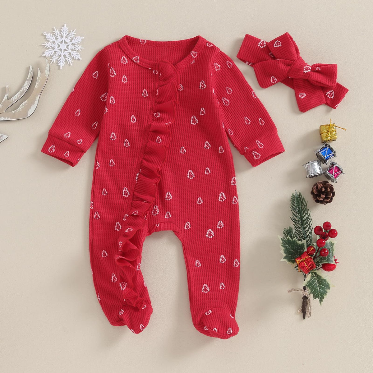 Baby 3 6 Months Girl Ribbed Long Sleeve Romper One Piece R2949
