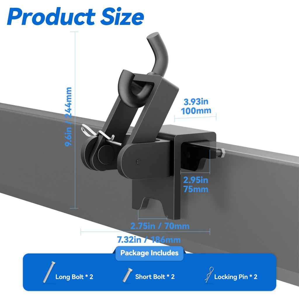 Black 2 Pack Heavy Duty Steel Weight Distribution Hitch Brackets S793468