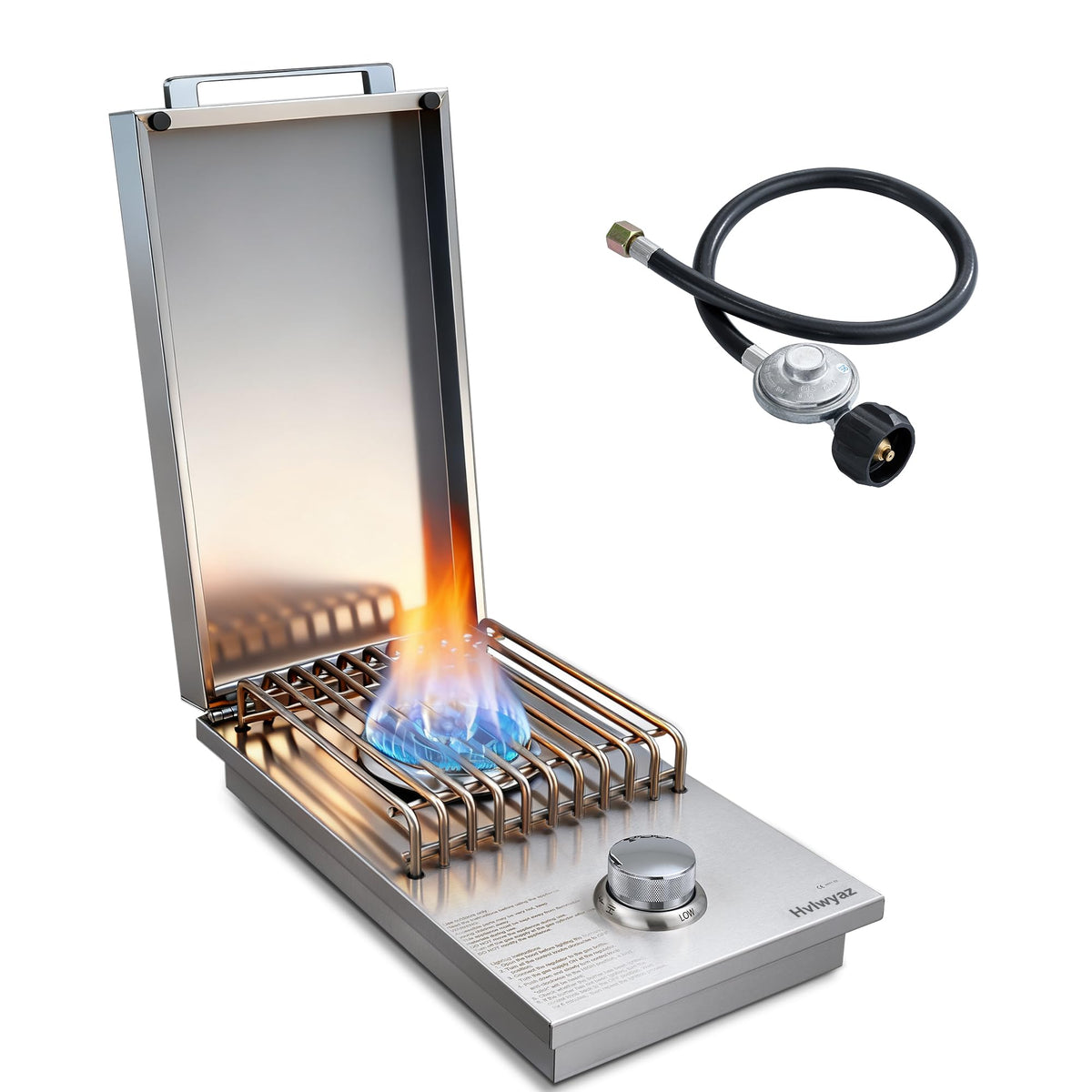 Built-in Side Burner for Outdoor Kitchen, Propane & Natural Gas, 304 SS J4037