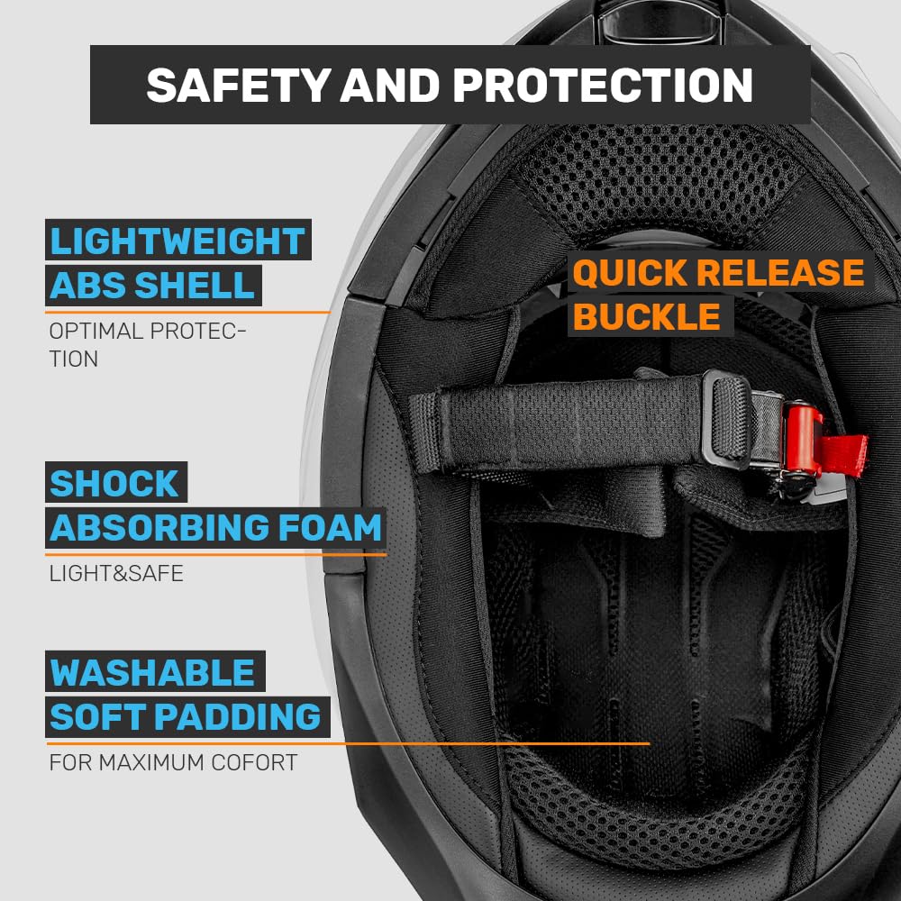 Dual Visor Flip Up Modular Helmet X9681