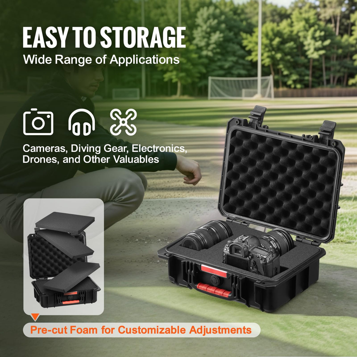 IP67 Waterproof Hard Case with Pre-cut Foam V190077