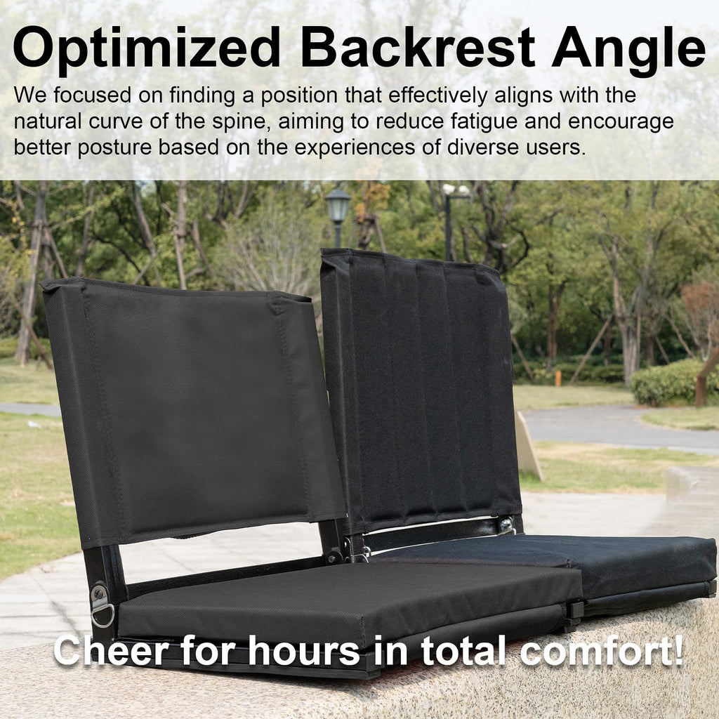 Folding Bleacher Seat with Back Support and Cushion G457592