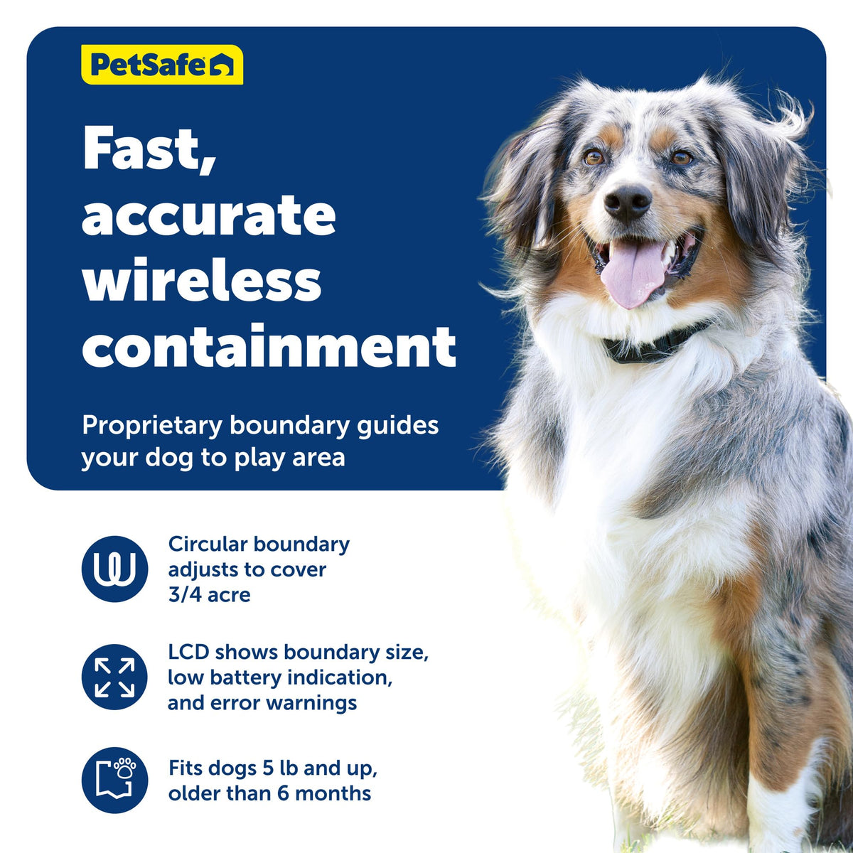 Compact Wireless Fence, 2-Dog, Up to 3/4 Acre V1534