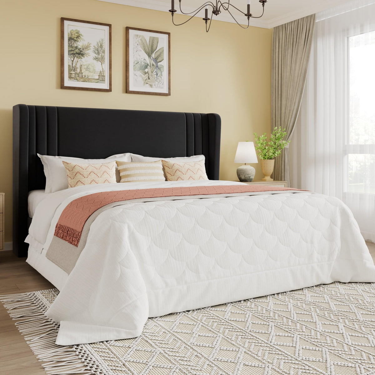 Queen Velvet Upholstered Bed Frame P410347