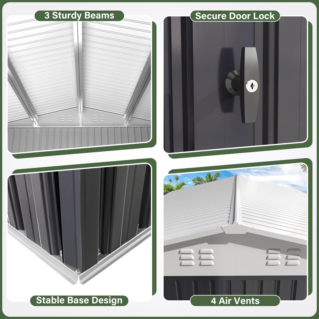 9.3x13.5 FT Outdoor Storage Shed W934
