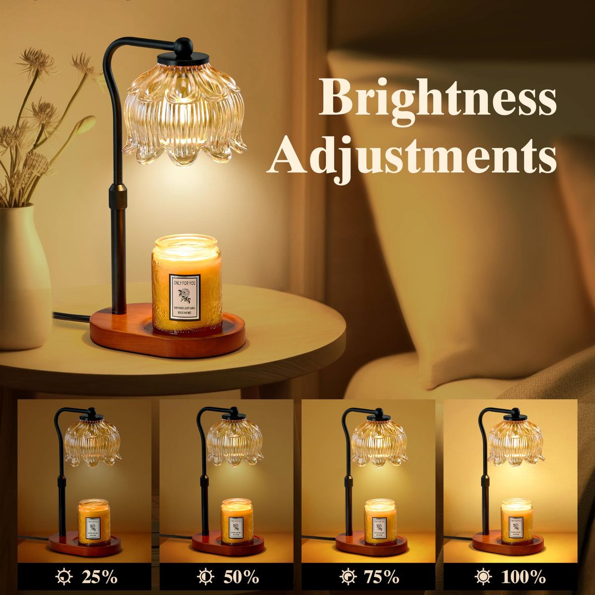 Candle Warmer Lamp with Timer & Stepless Dimming L175747