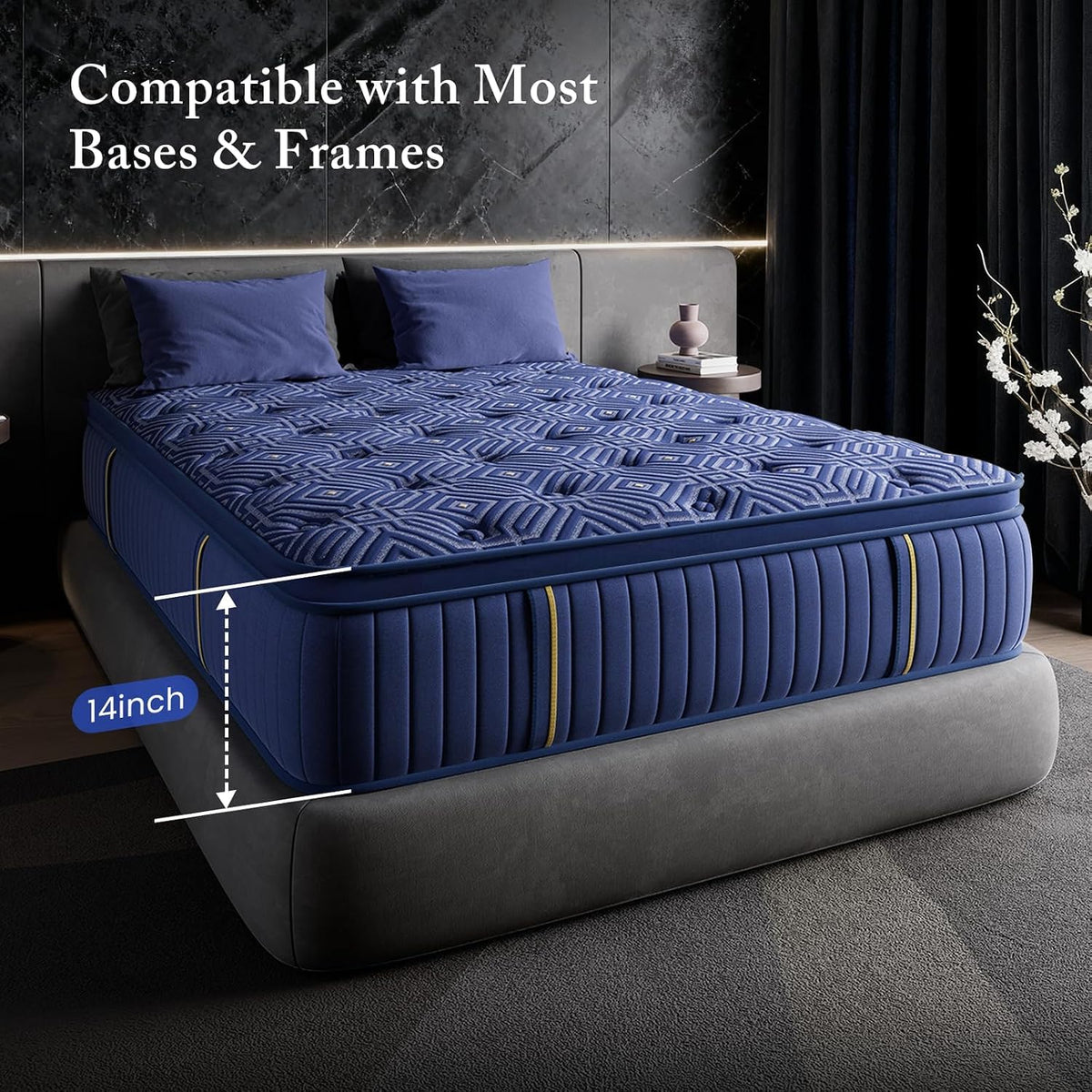 Queen 14 Inch Hybrid Gel Memory Foam Mattress in a Box L974610