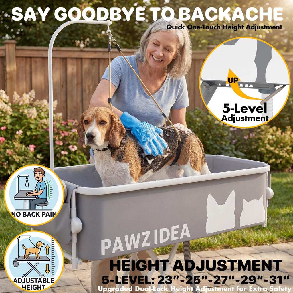 2-in-1 Dog Bathtub & Grooming Table Z91270