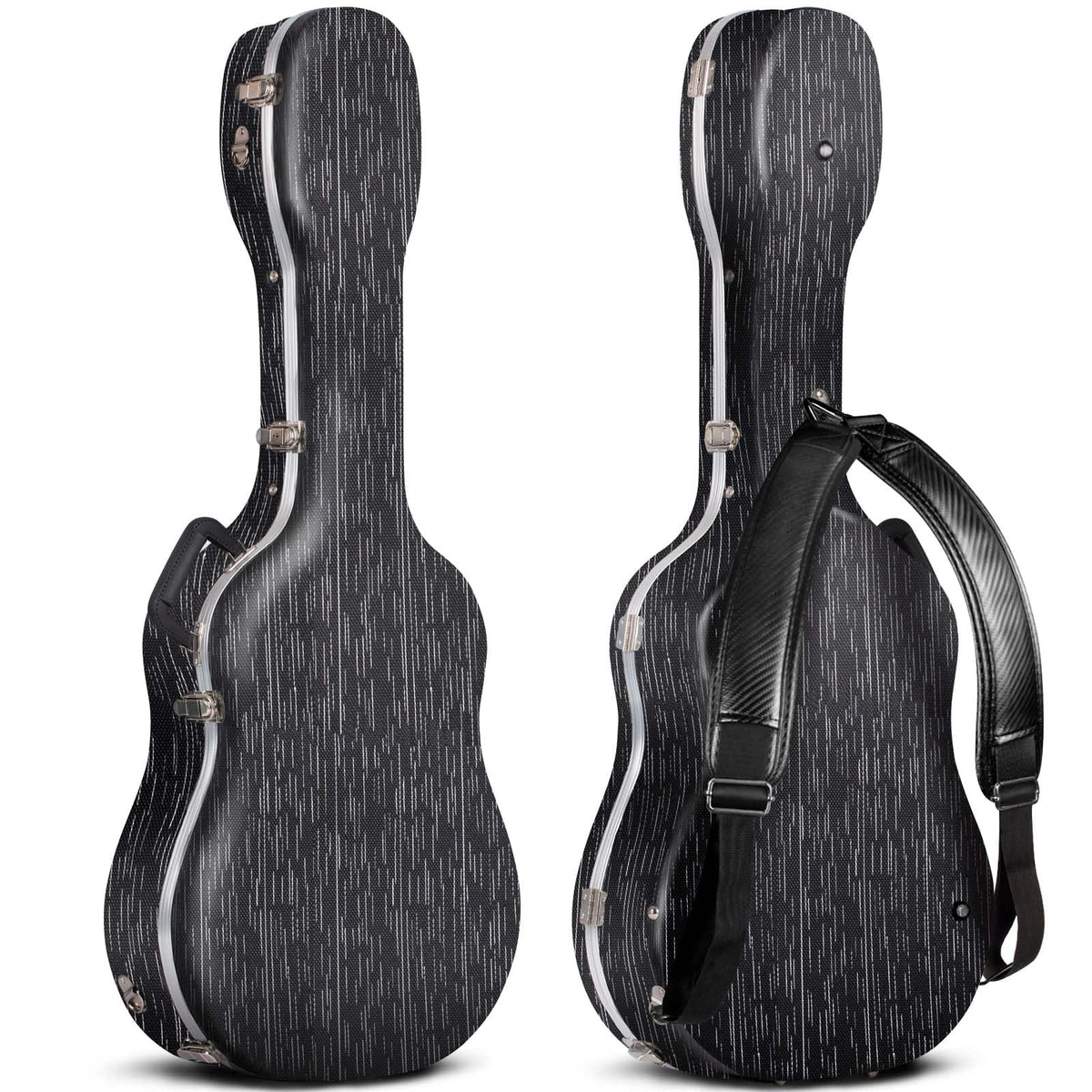 41 Inch ABS Hard Acoustic Guitar Case Black O95958