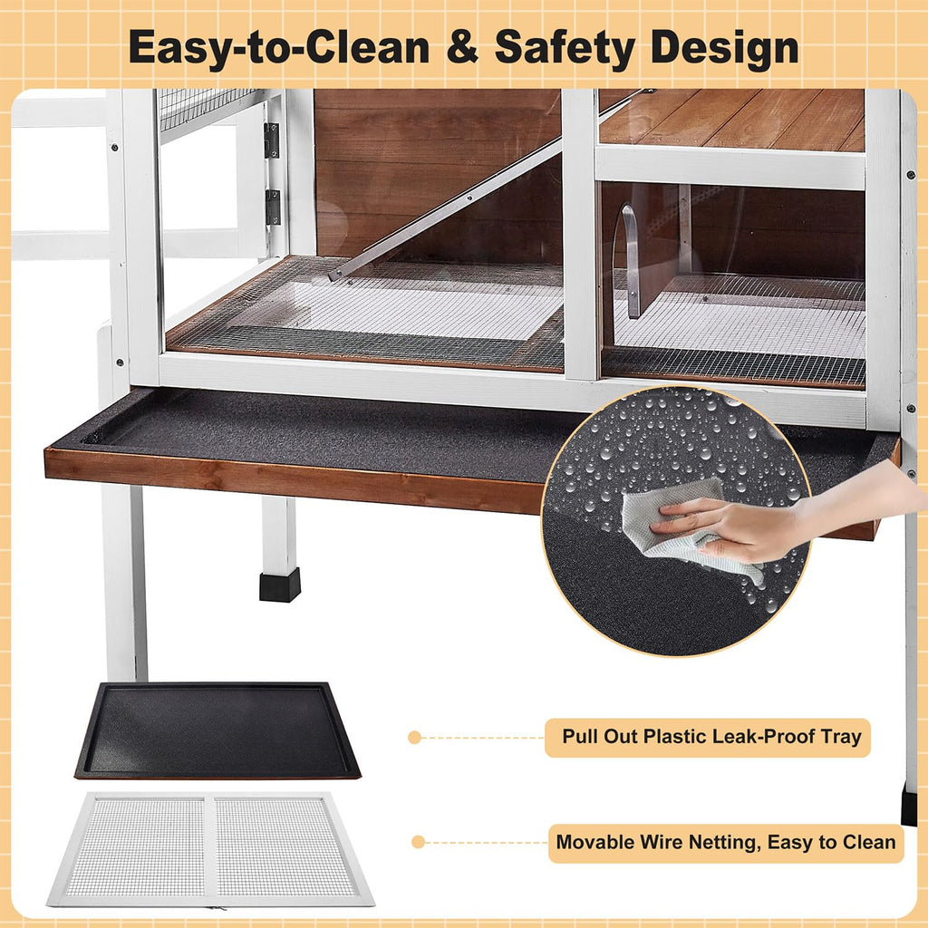 2-Story Wooden Small Animal Cage with Stand D86158