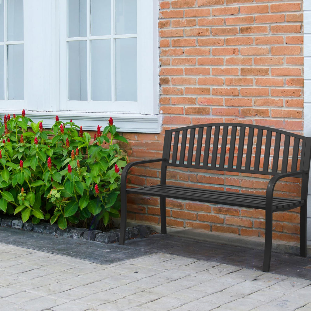 50" Anti-Rust Weatherproof Outdoor Bench Q140