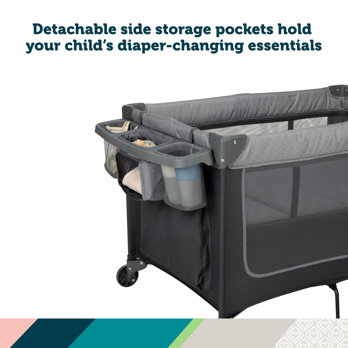 4-in-1 Portable Play Yard with Bassinet and Changer I965